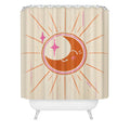 Little Om Celestial Moon cream Shower Curtain