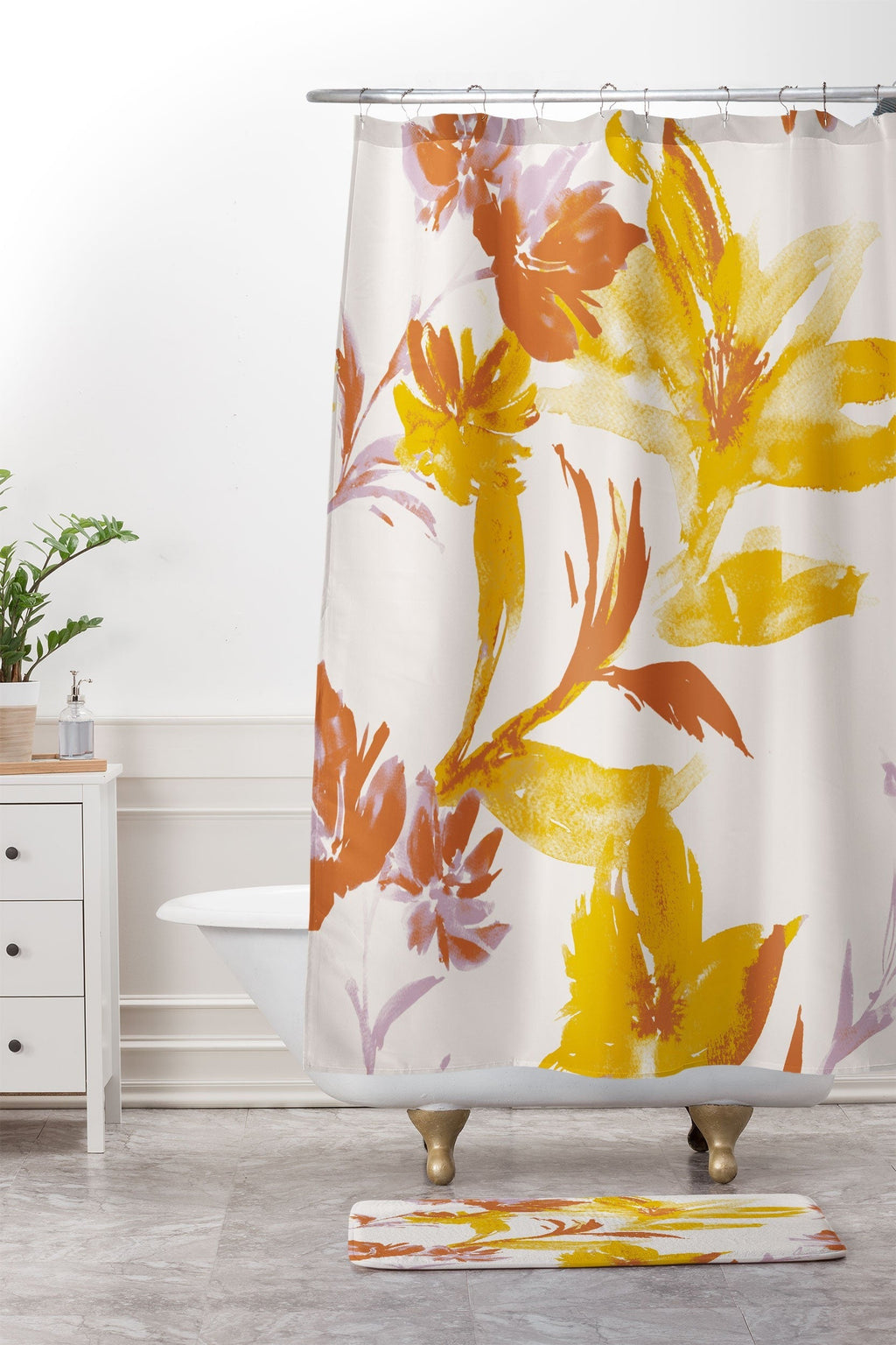 Gabriela Fuente Emma Floral Classic Memory Foam Bath Mat