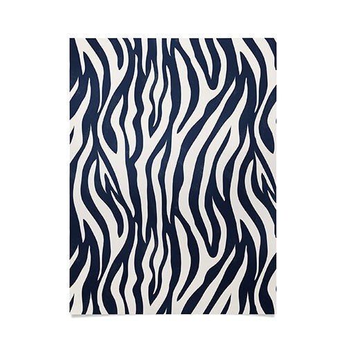 Avenie BR Navy Tiger Stripes Poster