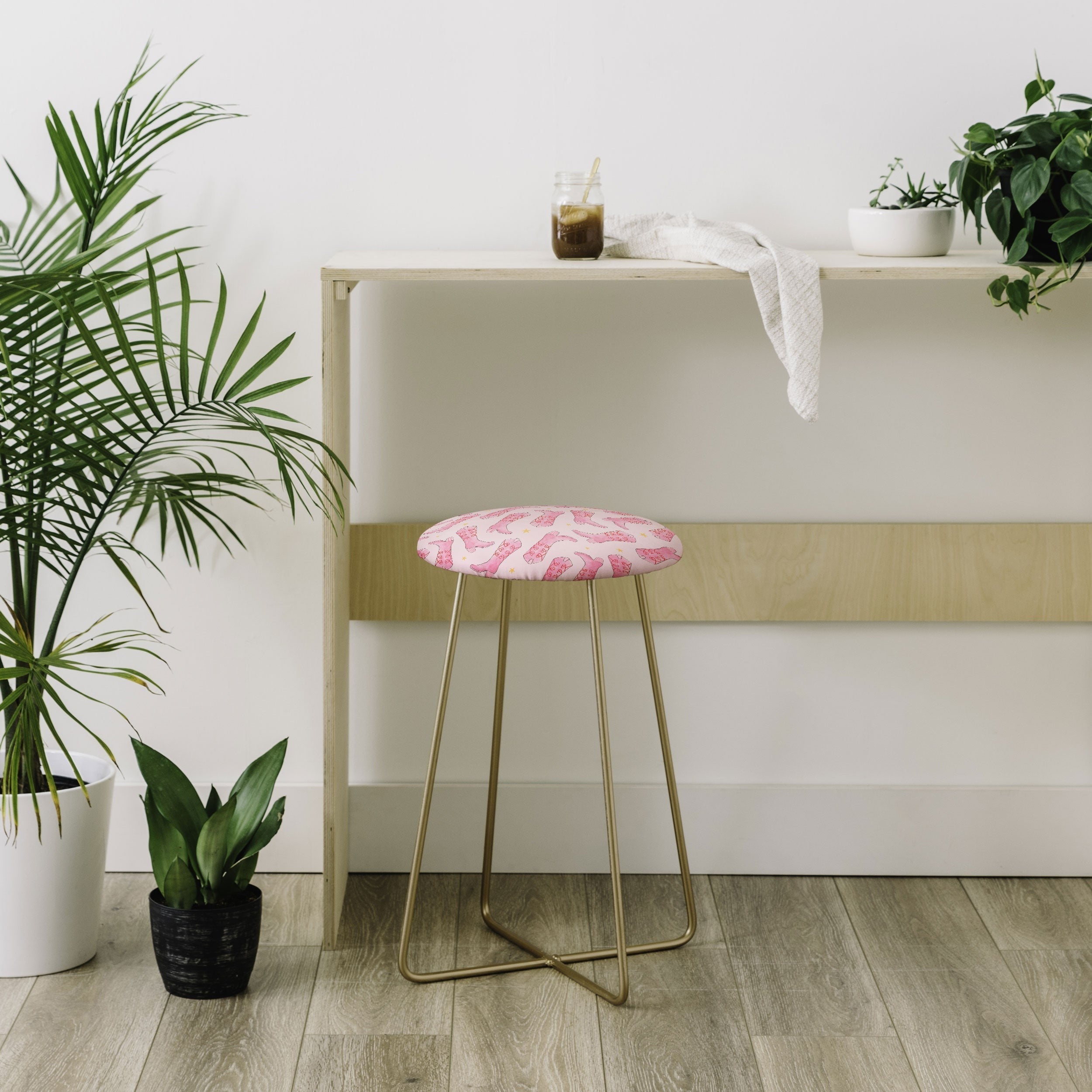 Love_Ryming Stars and Boots Counter Stool