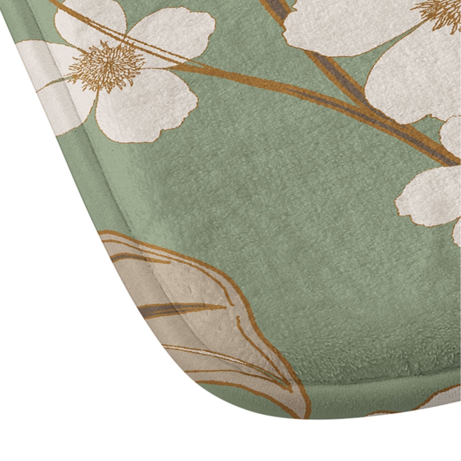 Gabriela Fuente Olive Floral Roberta Memory Foam Bath Mat