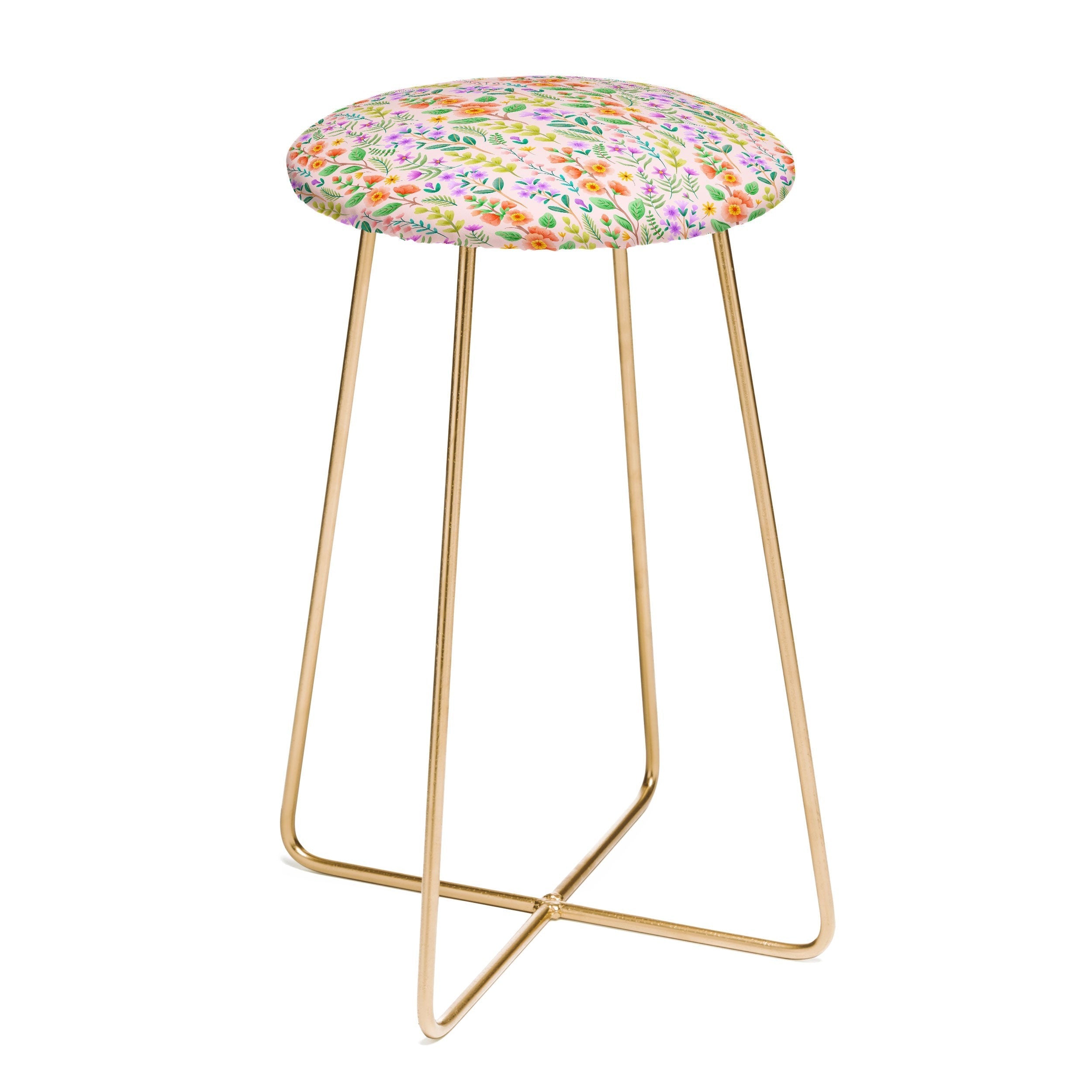 Pimlada Phuapradit Ditsy Spring Floral Counter Stool