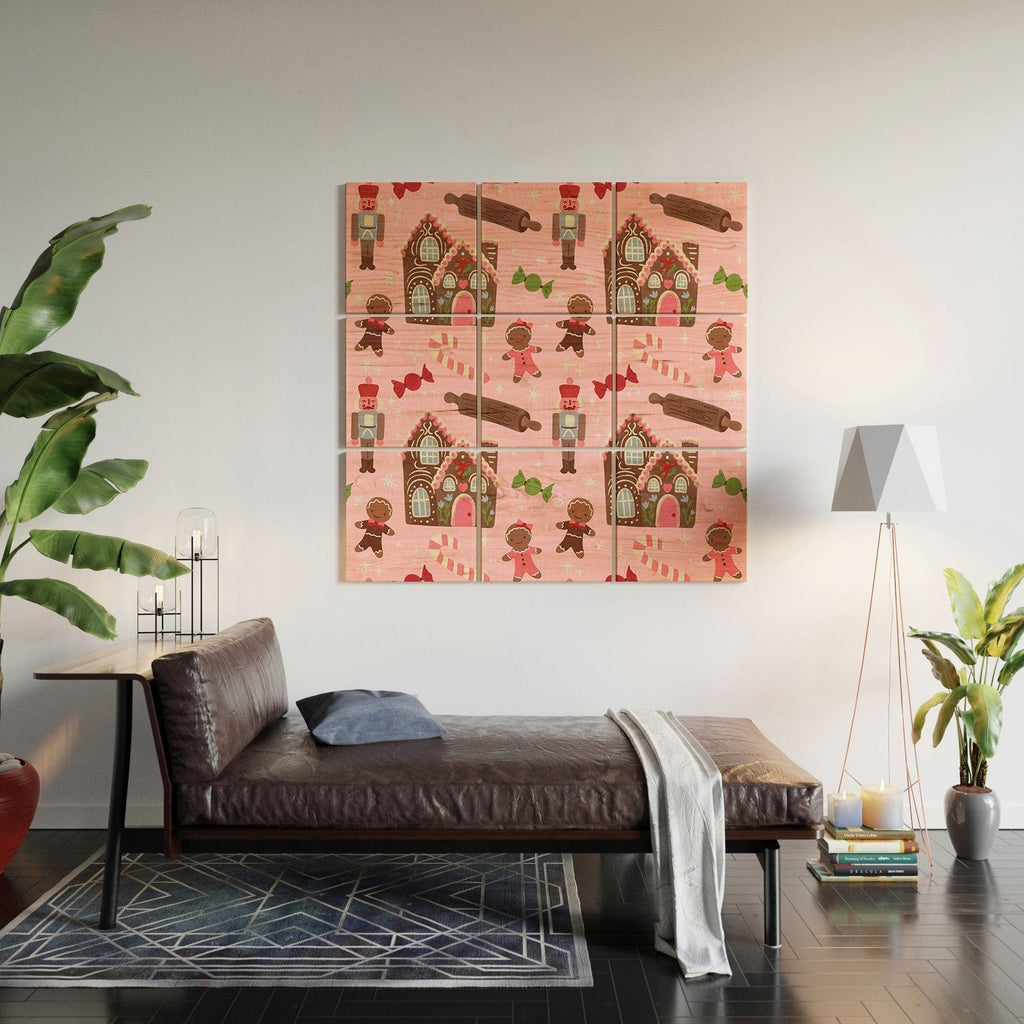 carriecantwell Sweet Christmas Holidays Wood Wall Mural