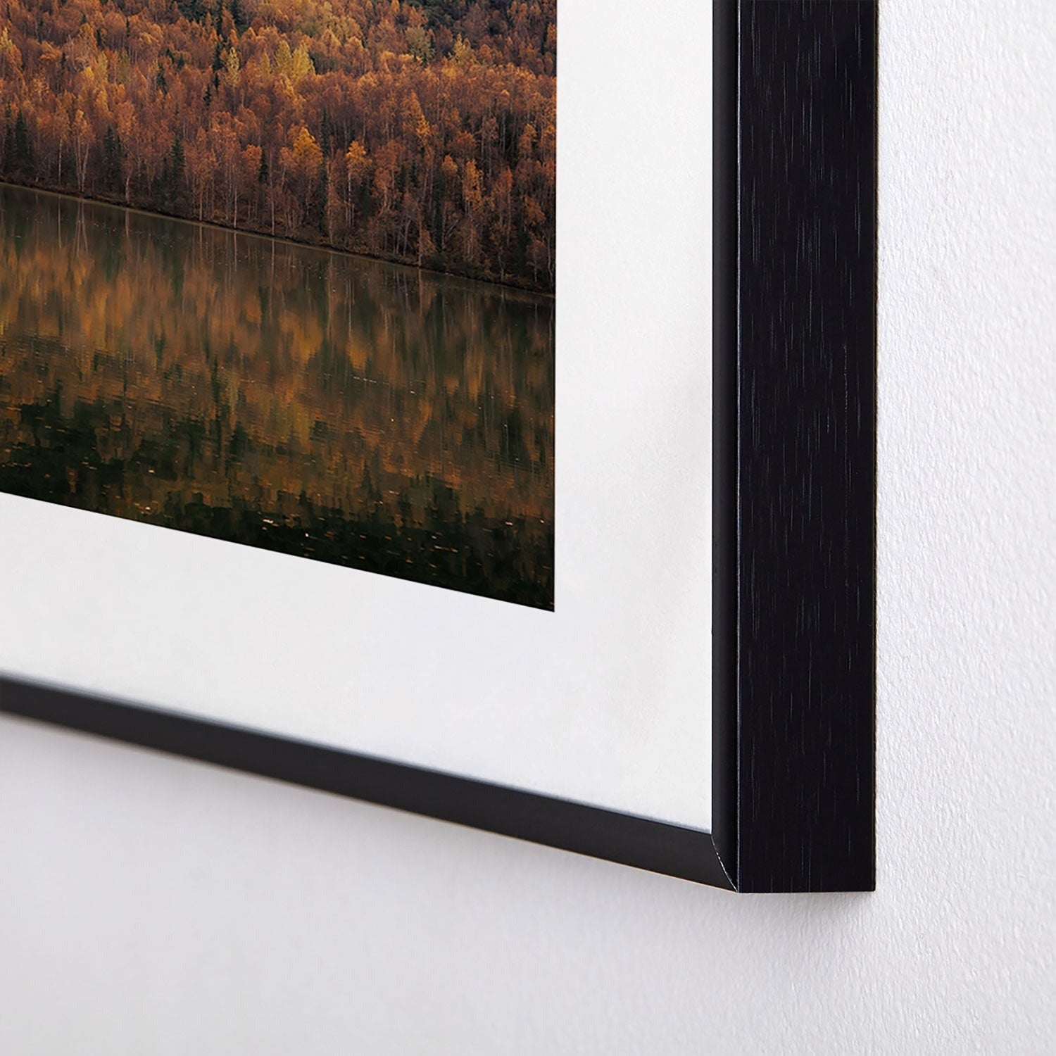 Hannah Kemp Fall Lake Metal Framed Art Print