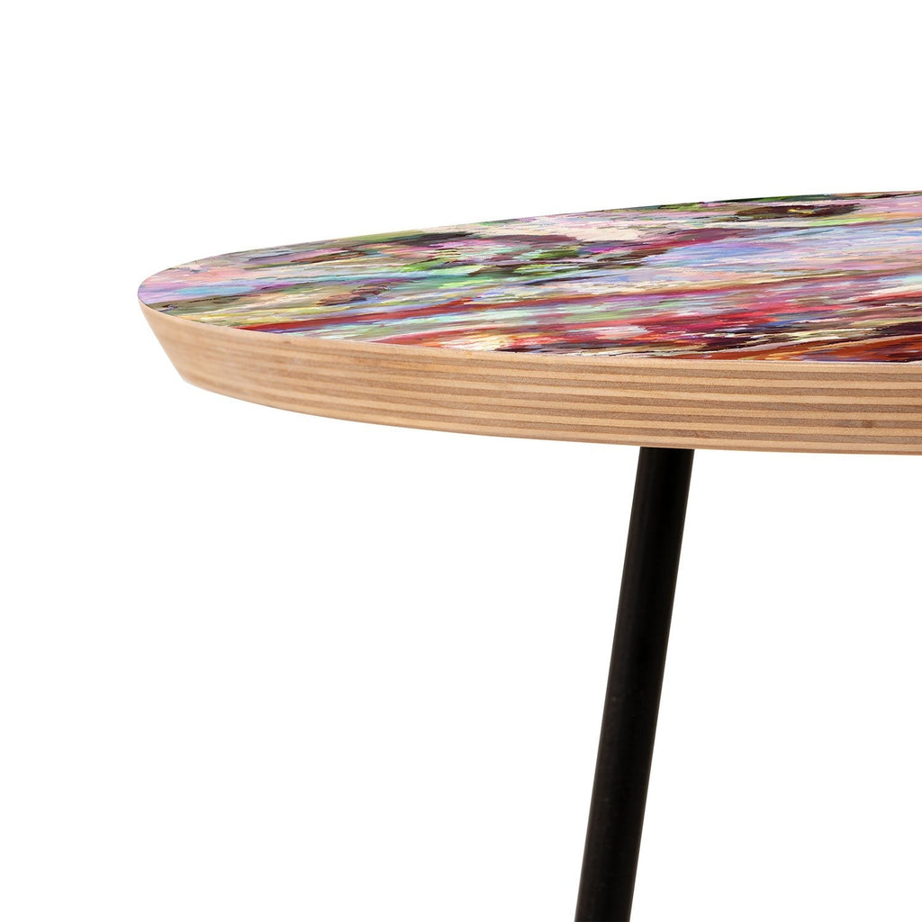 83 Oranges Sequin Haze Round Side Table