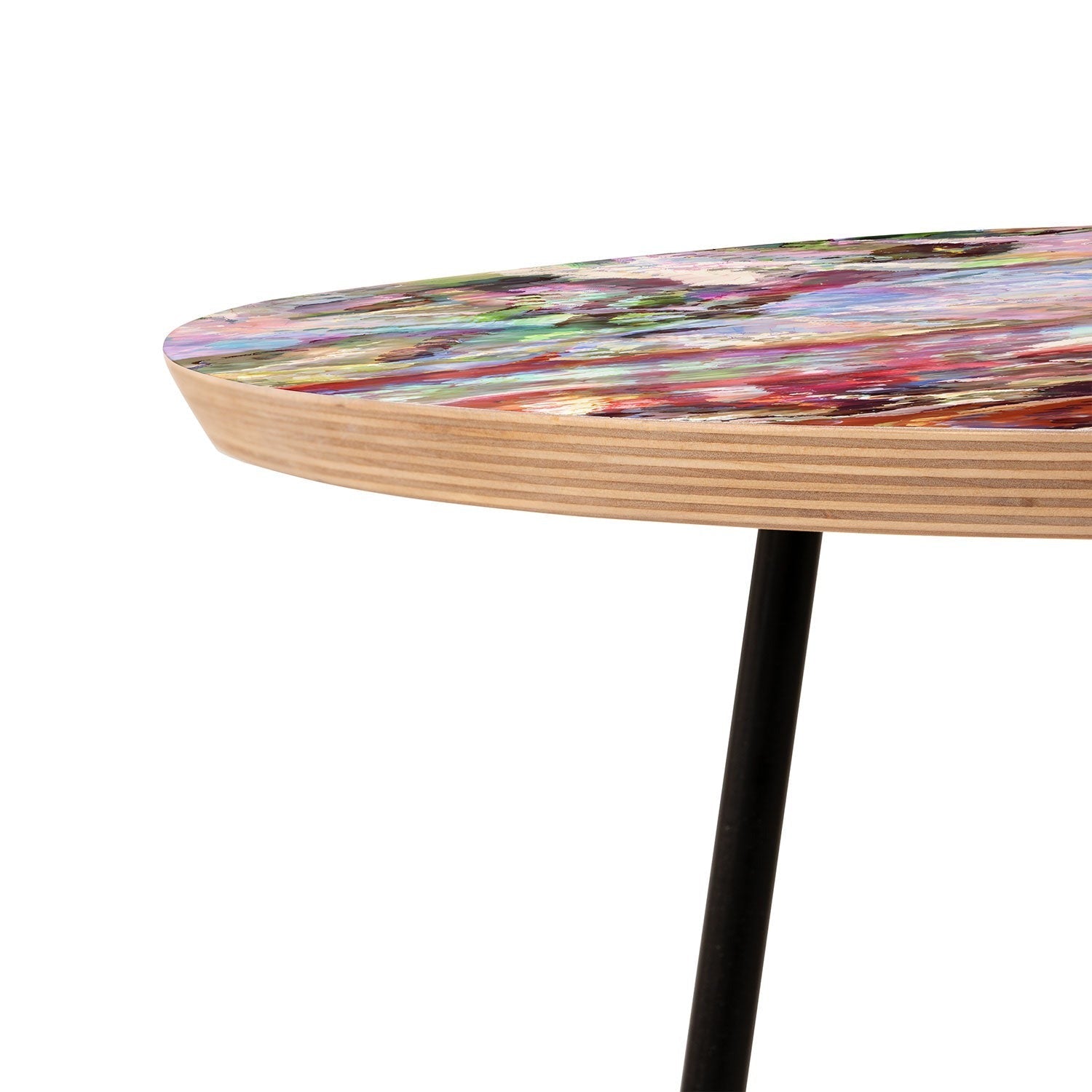83 Oranges Sequin Haze Round Side Table
