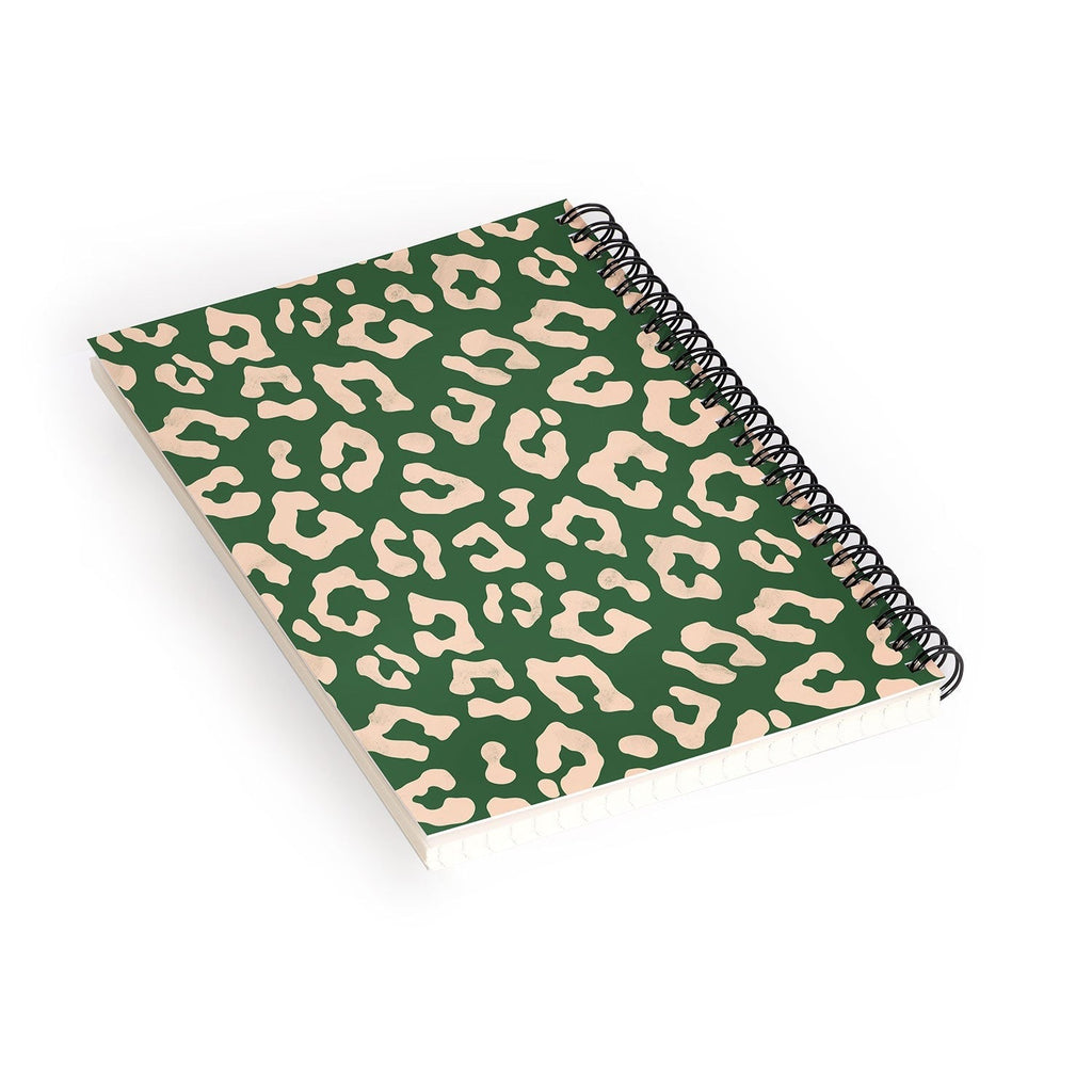 Avenie BR Cheetah Print In Green Spiral Notebook