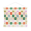 LouBruzzoni Retro Star Block Pattern Wall Hanging Landscape