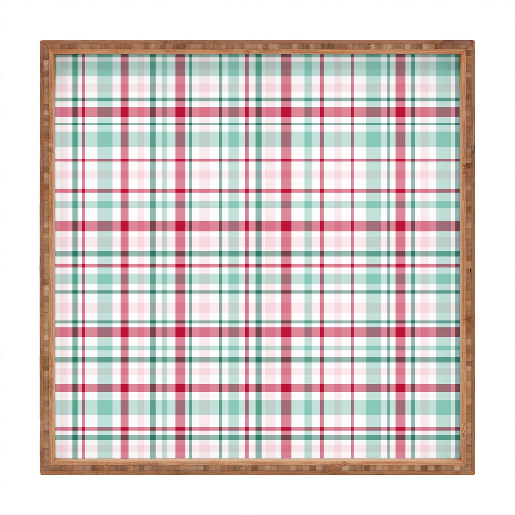 Lisa Argyropoulos Merry Vintage Plaid Square Tray