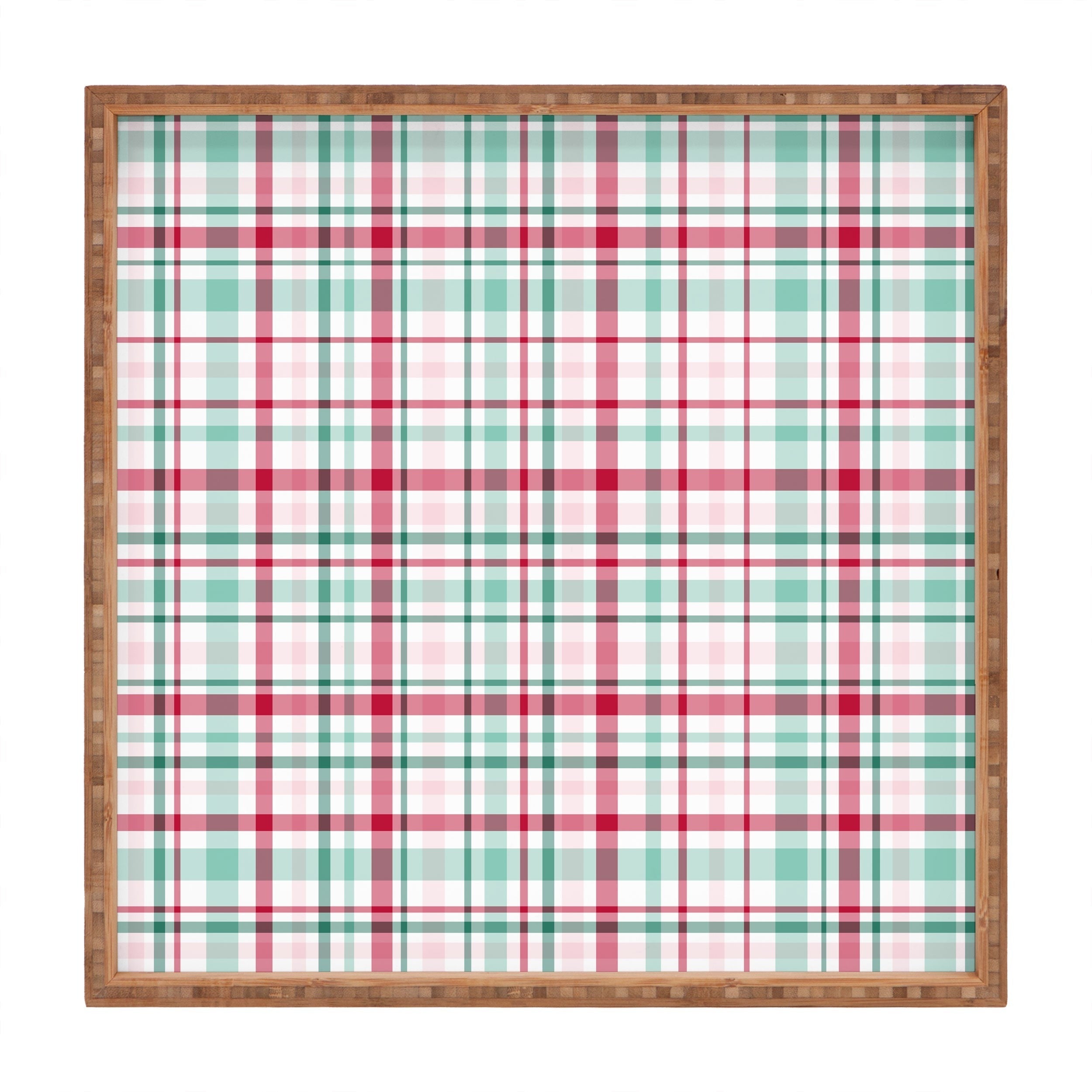 Lisa Argyropoulos Merry Vintage Plaid Square Tray