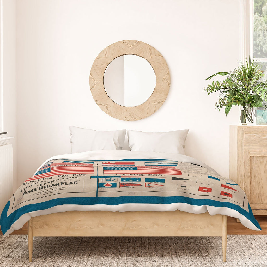 DENY Designs Goff s Evolution of the American Flag Duvet Cover