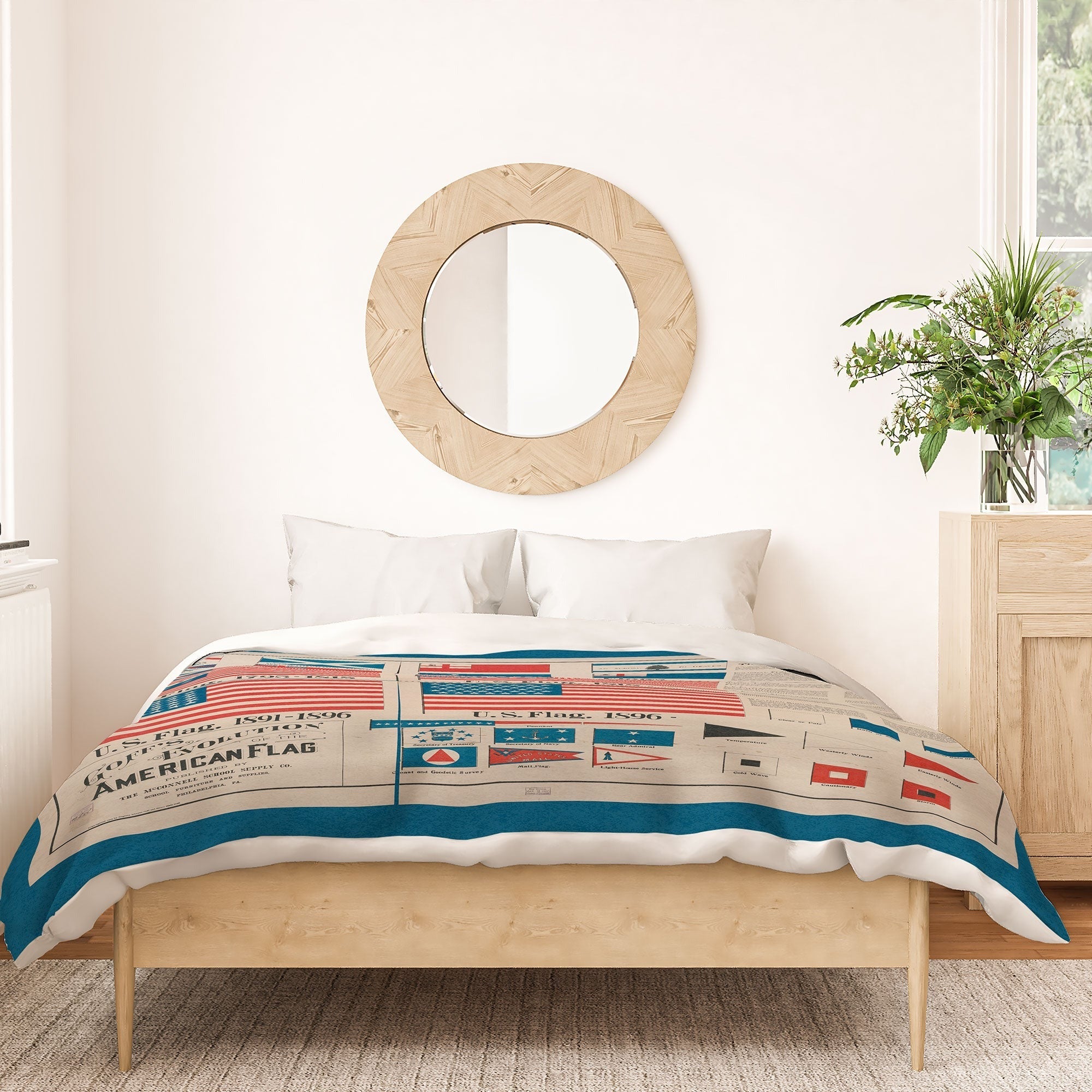 DENY Designs Goff s Evolution of the American Flag Duvet Cover