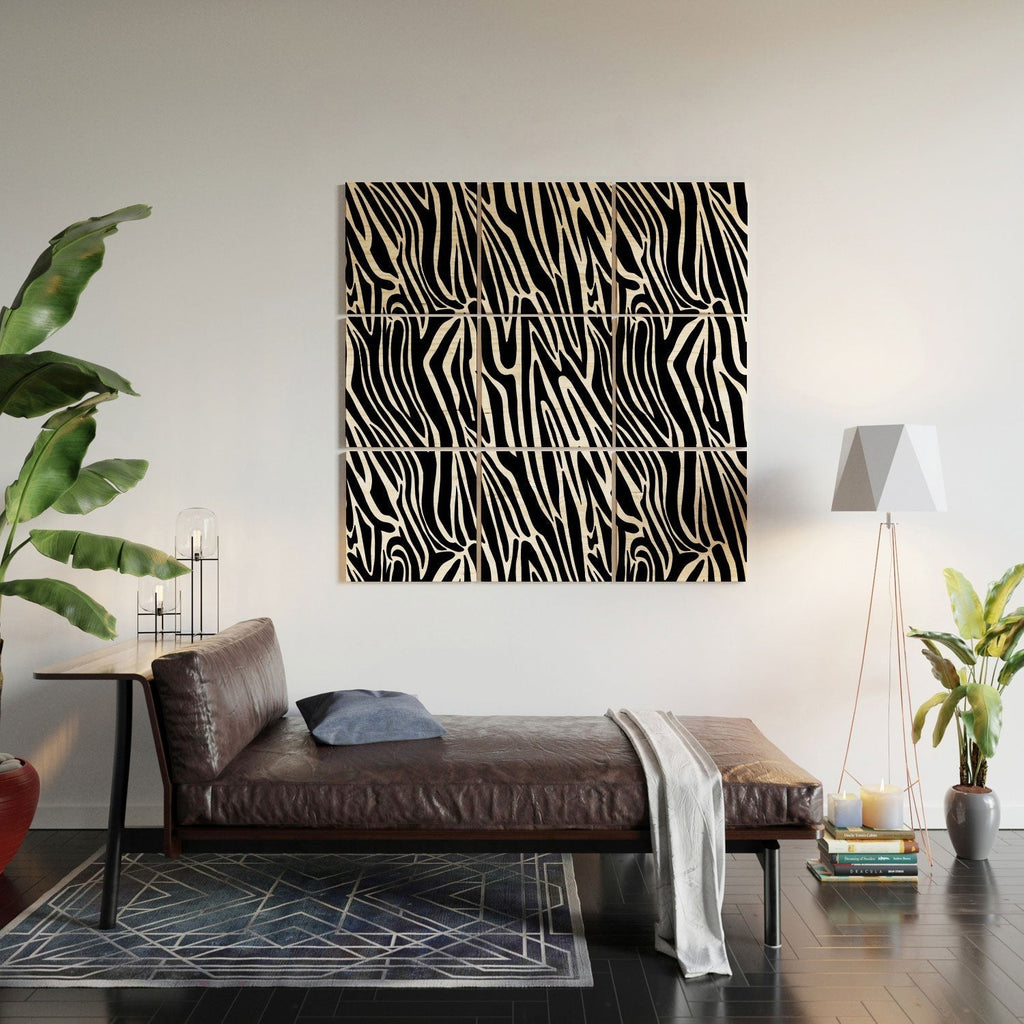 Jennifer Labre Wild Zebra Wood Wall Mural