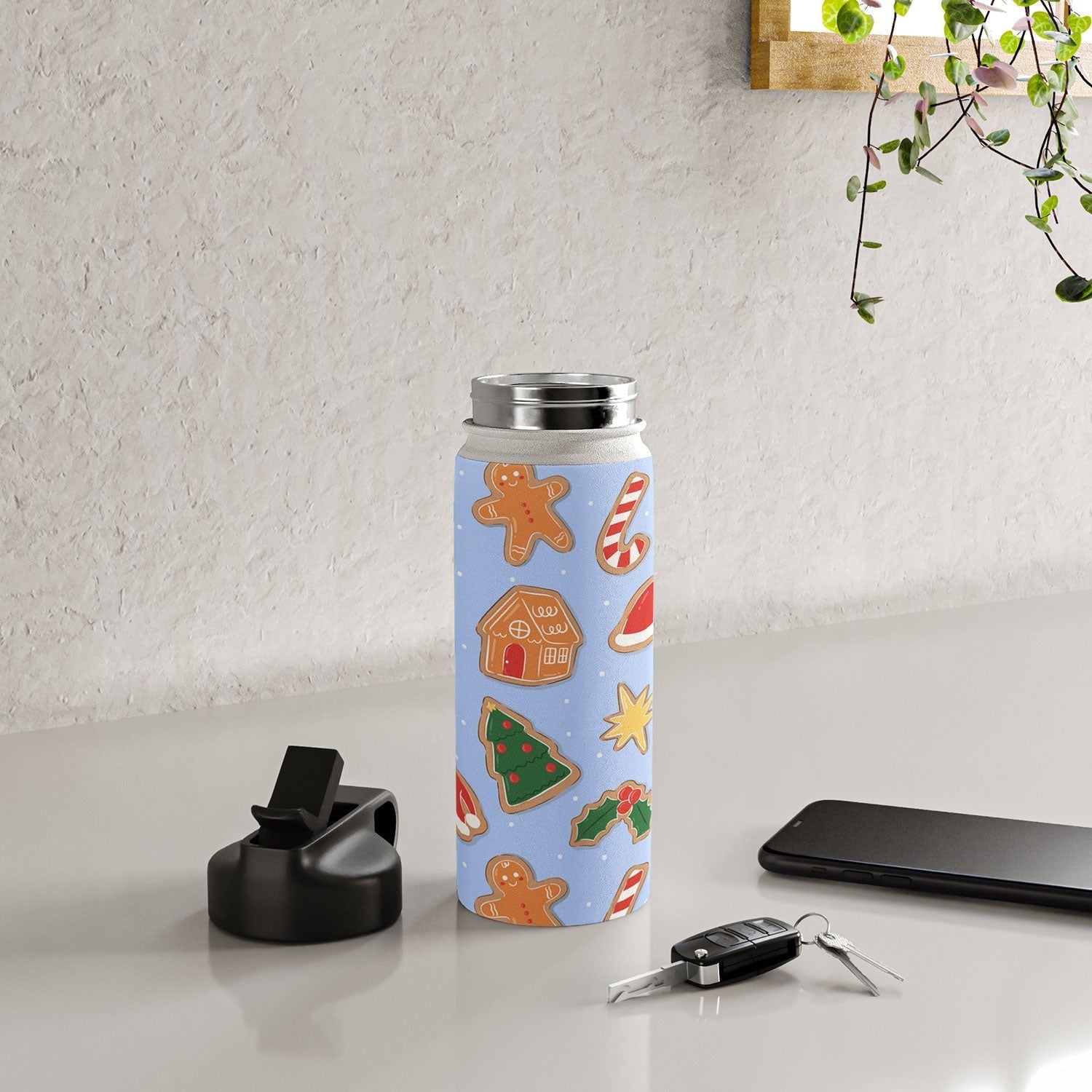 Love_Ryming Christmas Cookies Water Bottle