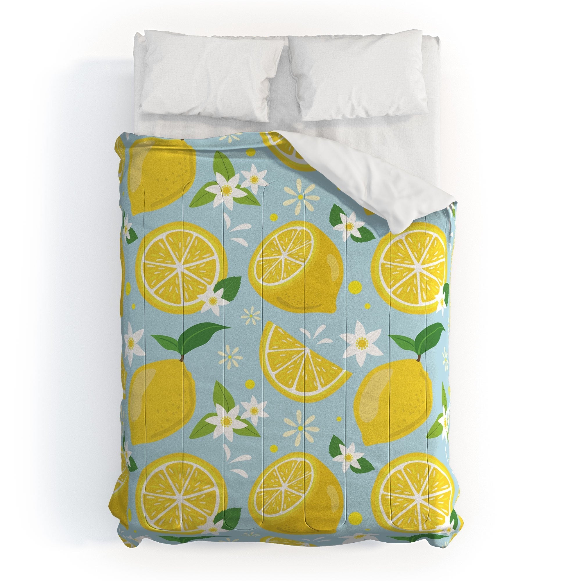 Design by Spark Lemony Fresh Florals Comforter