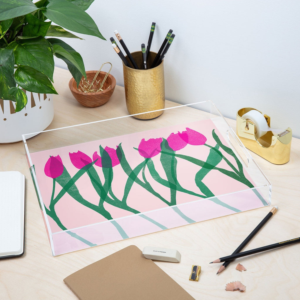 Garima Dhawan tulips 14 Acrylic Tray