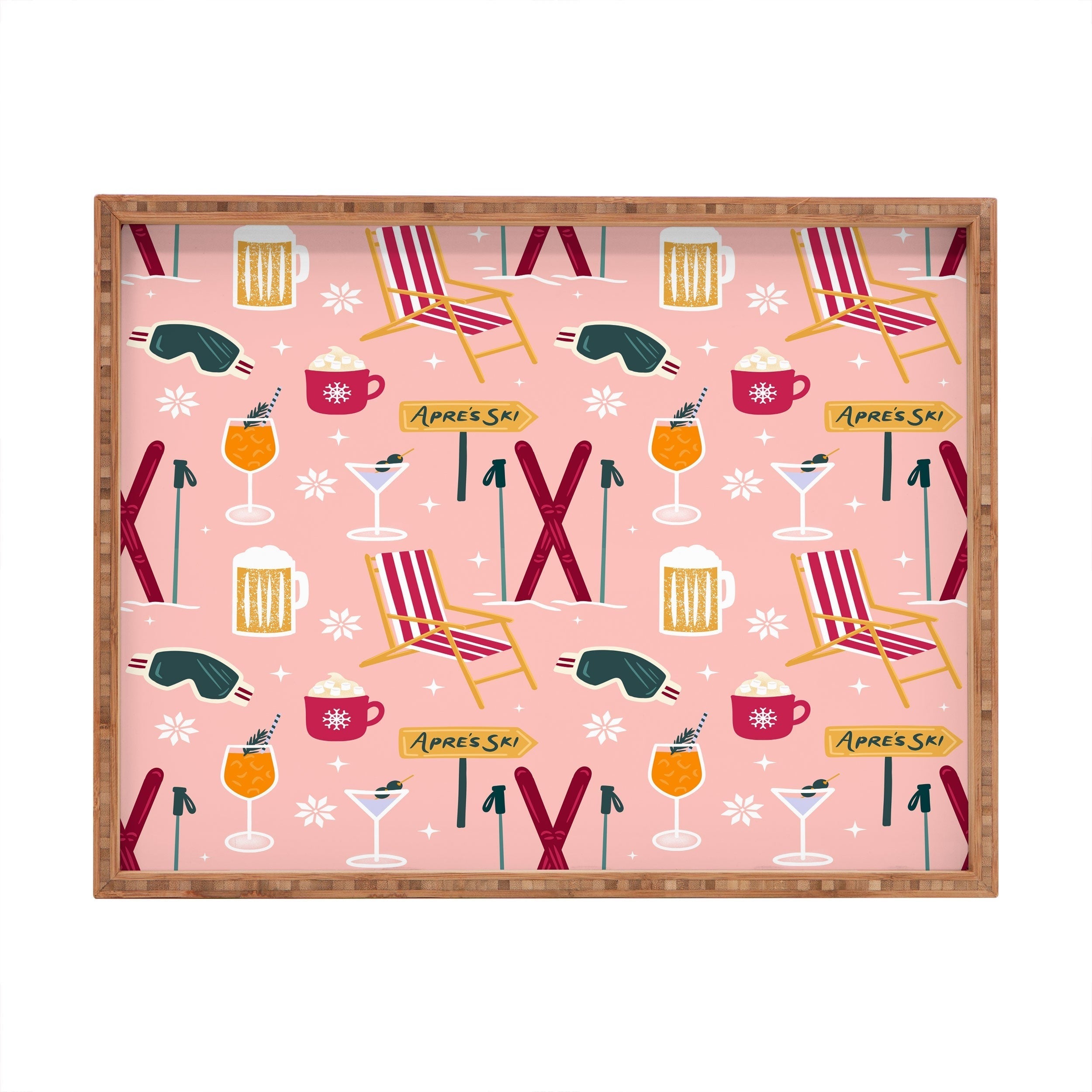 Design by Spark Apres Ski Holiday Rectangular Tray