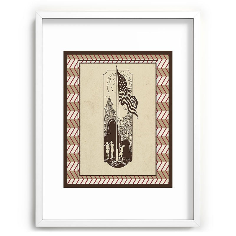 DENY Designs Flag Raisers Striped Square Recessed Framing Rectangle