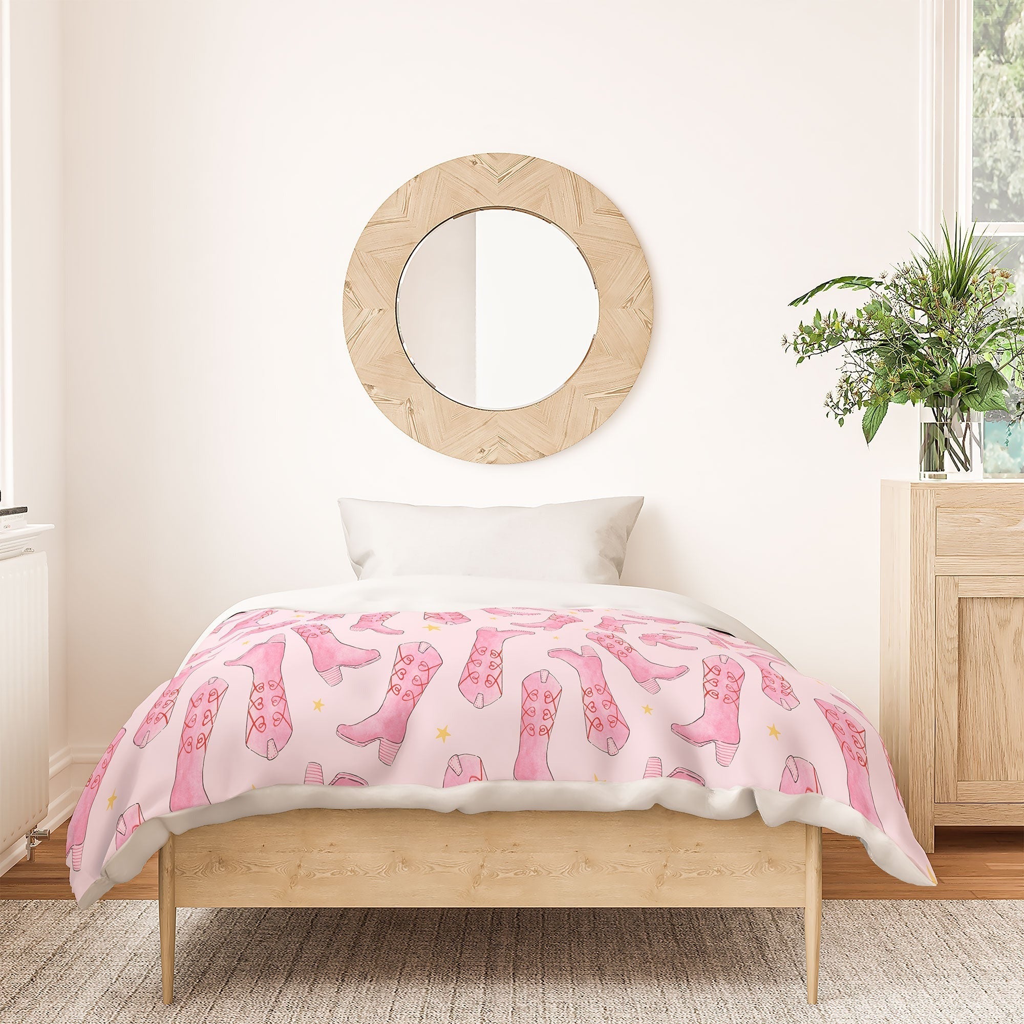 Love_Ryming Stars and Boots Duvet Cover