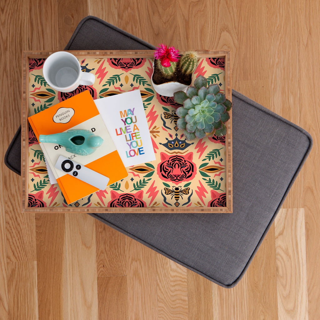 Design by Spark Tigress Queen Bee Rectangular Tray