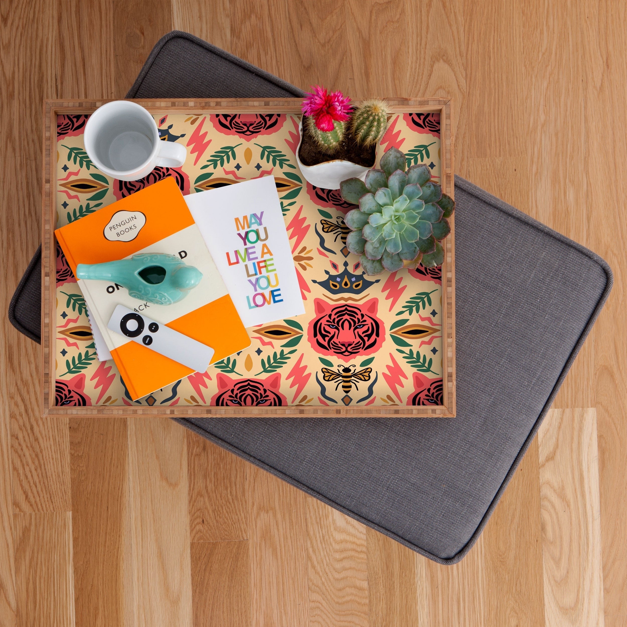Design by Spark Tigress Queen Bee Rectangular Tray