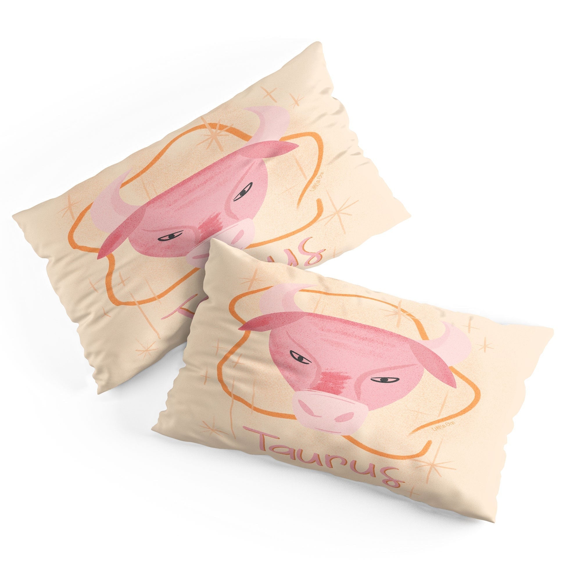Little Om Zodiac Sign Taurus Pillow Shams