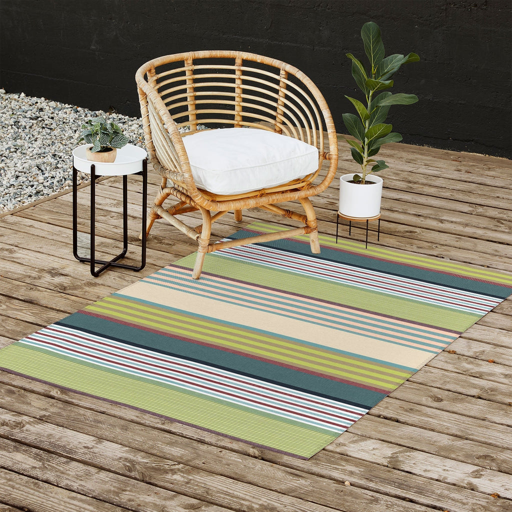 Marta Barragan Camarasa Colorful Stripe Delight Outdoor Rug