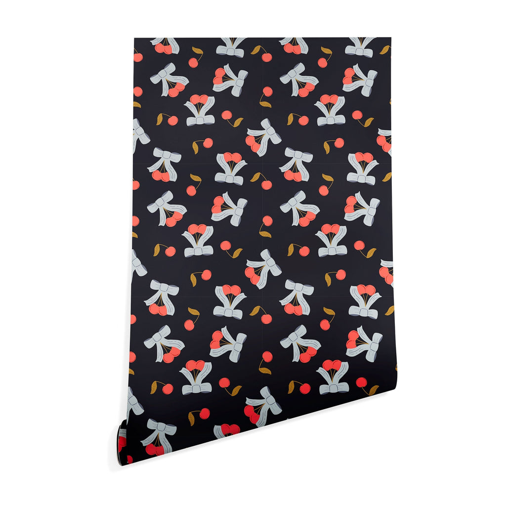 Jennifer Labre Cherries and Bows Wallpaper