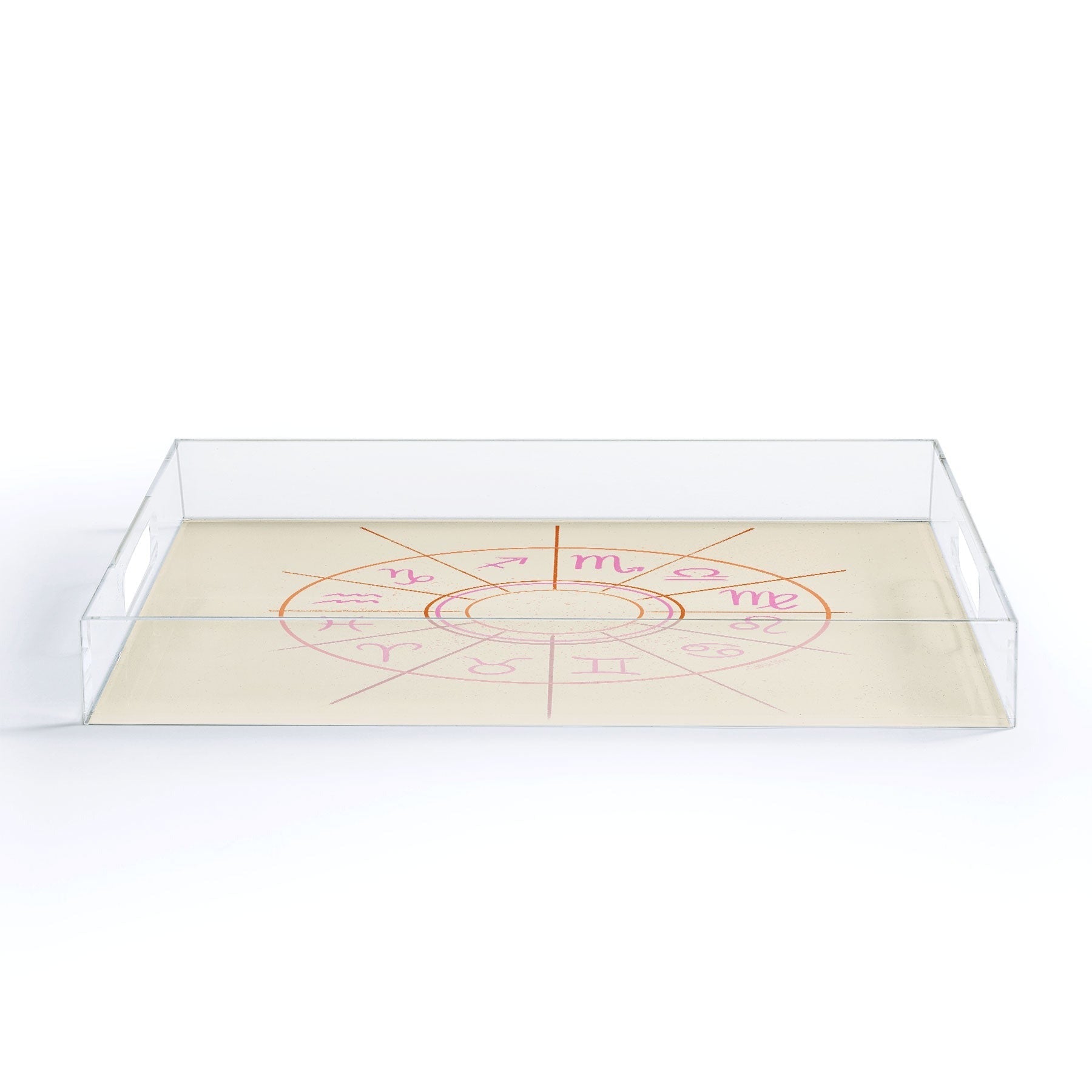 Little Om Zodiac Signs cream Acrylic Tray