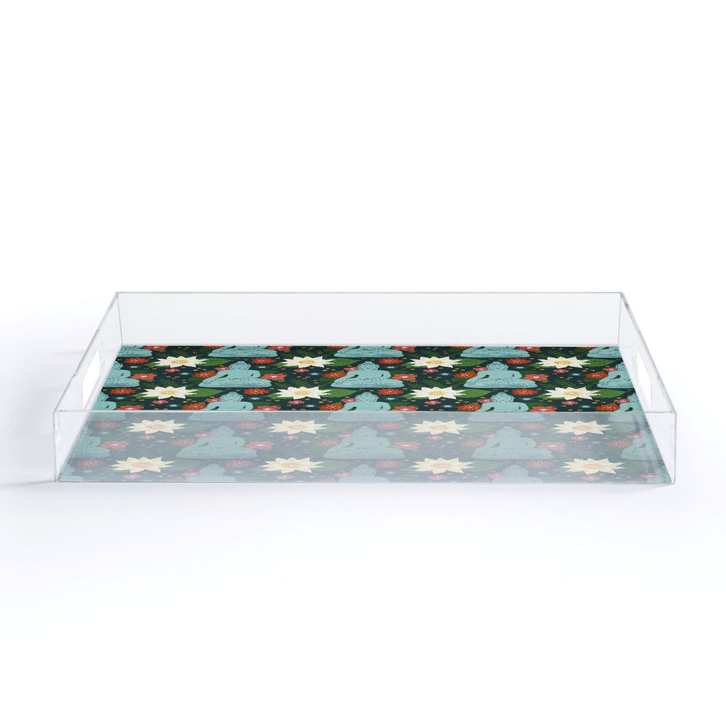 Design by Spark Meditating Lotus Buddha Acrylic Tray