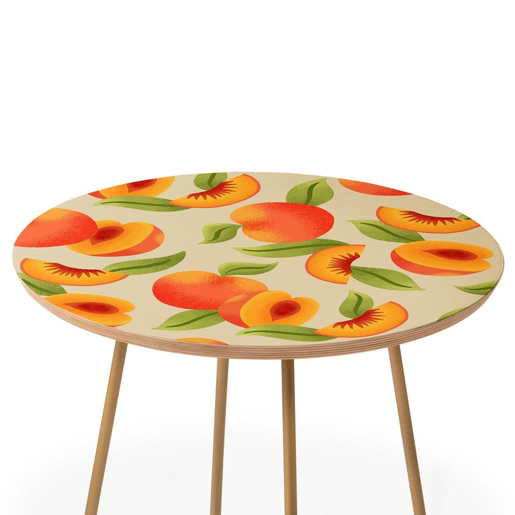 Jessica Molina Peach Pattern Round Side Table