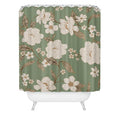 Gabriela Fuente Olive Floral Roberta Shower Curtain