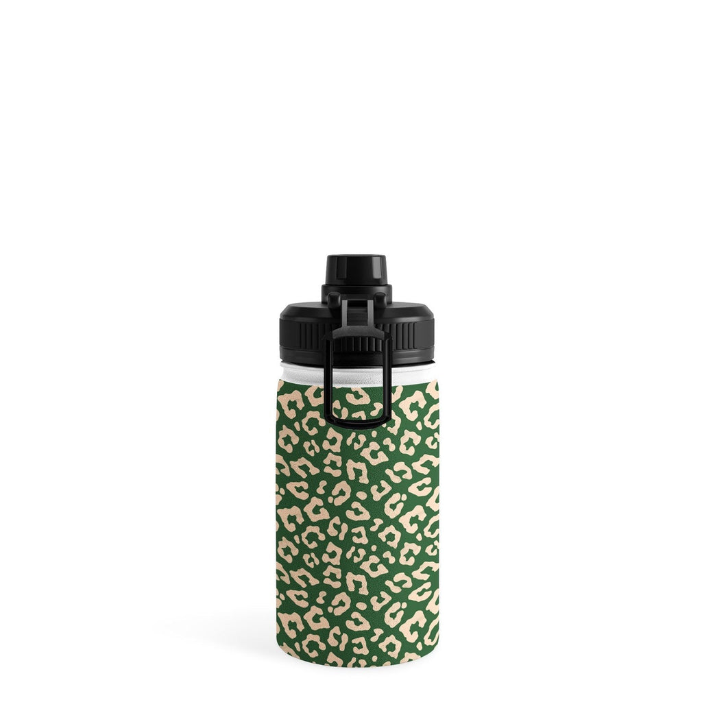 Avenie BR Cheetah Print In Green Water Bottle