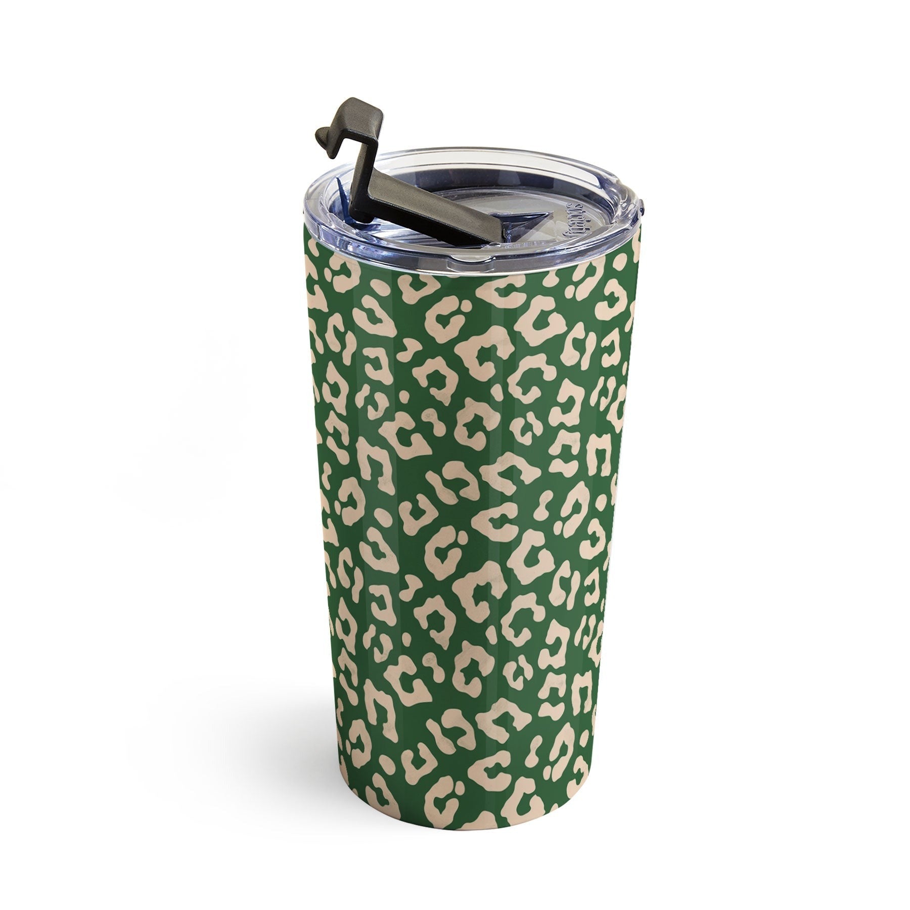 Avenie BR Cheetah Print In Green Travel Mug
