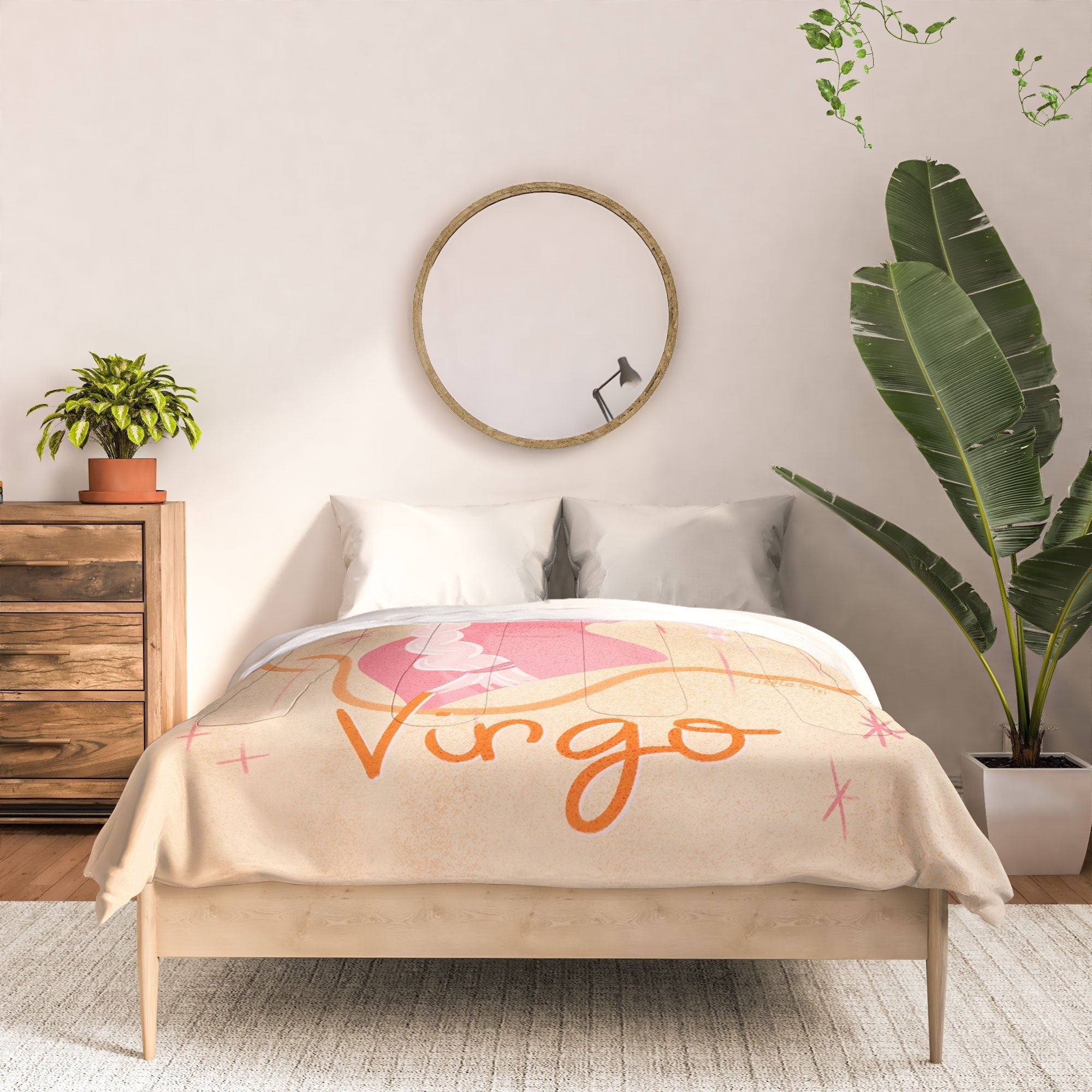 Little Om Zodiac Sign Virgo Comforter