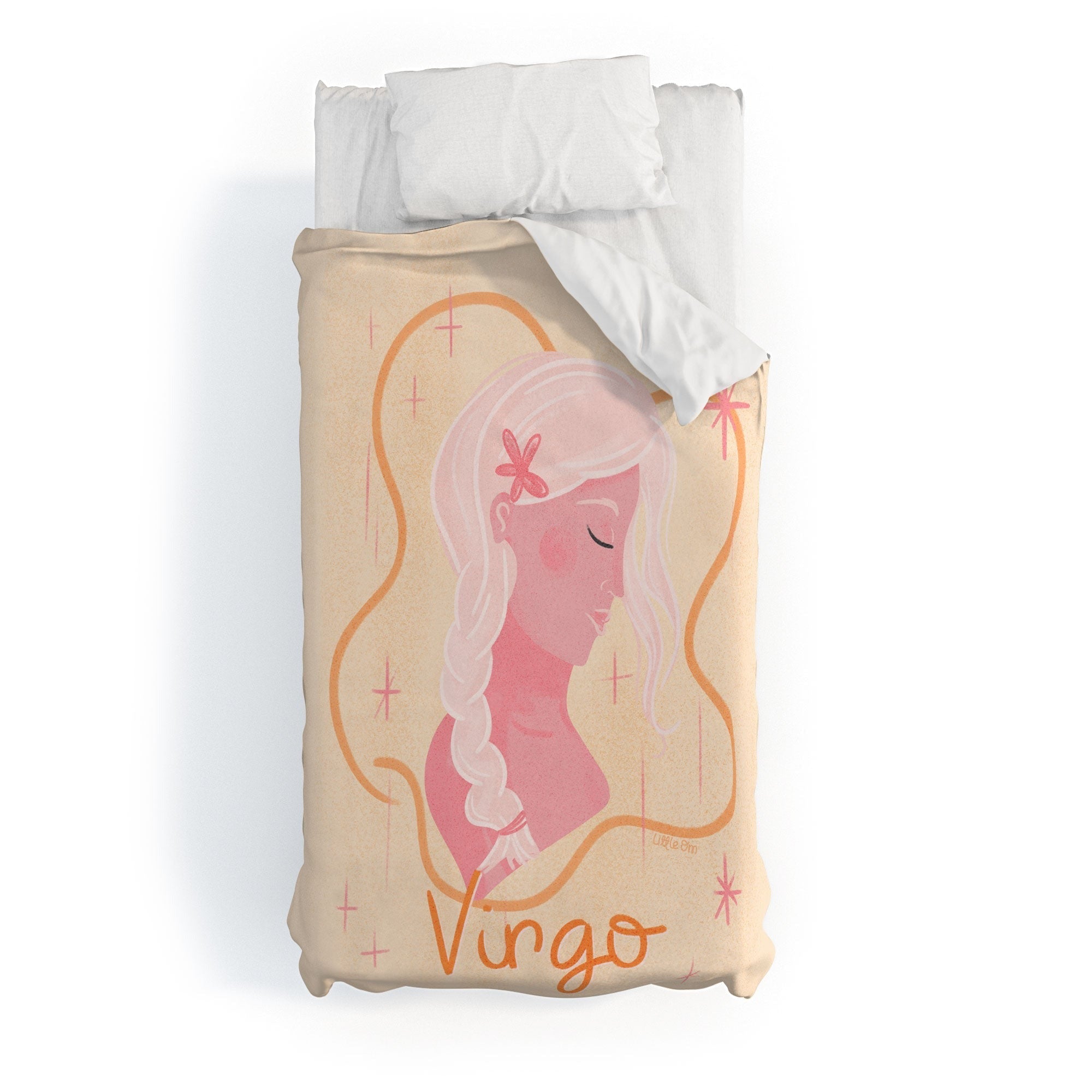 Little Om Zodiac Sign Virgo Duvet Cover