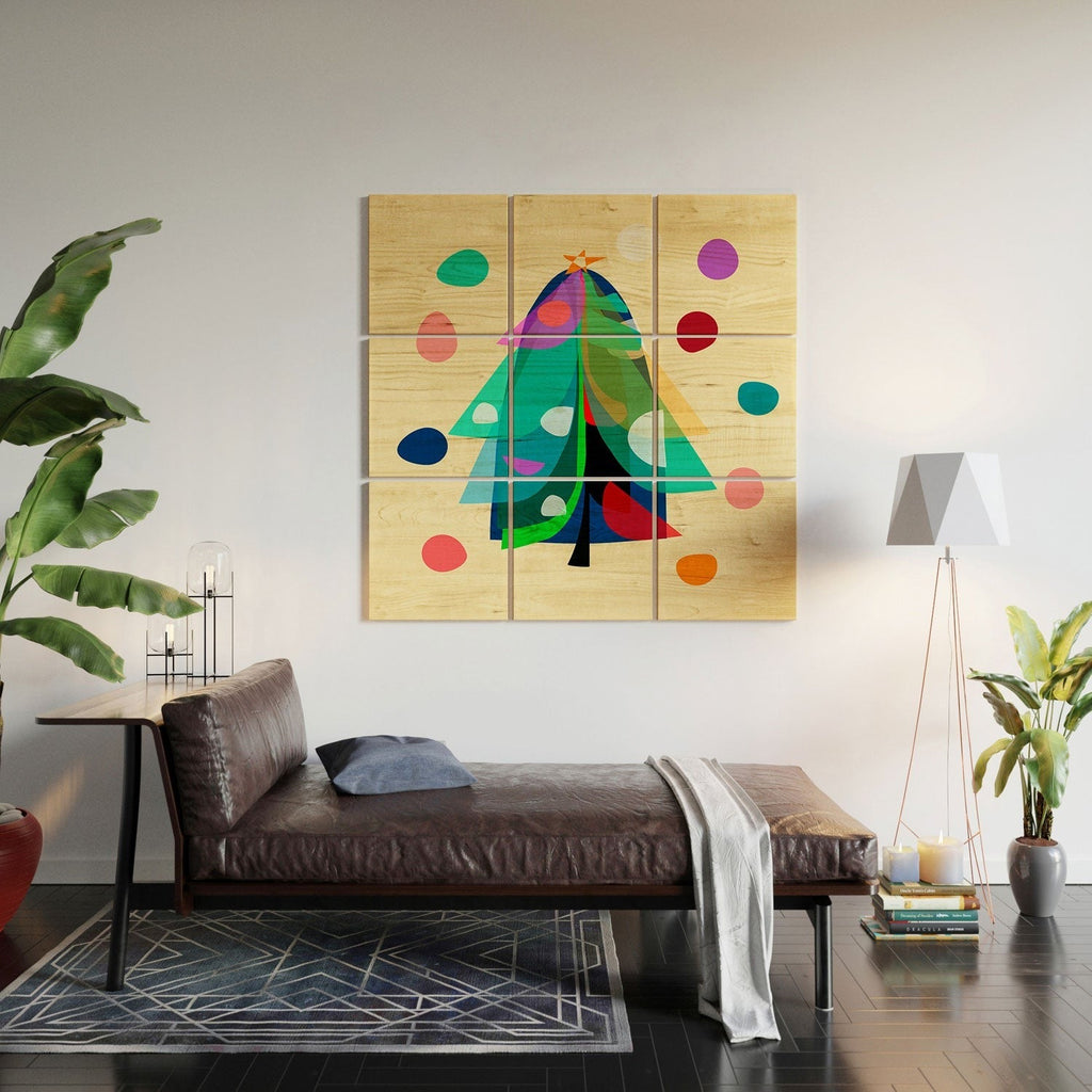 Mirimo Decorated Tree Wood Wall Mural