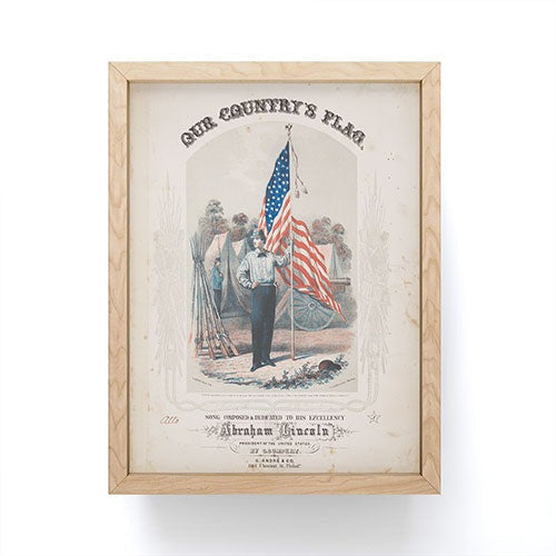 DENY Designs Our Country s Flag Framed Mini Art Print