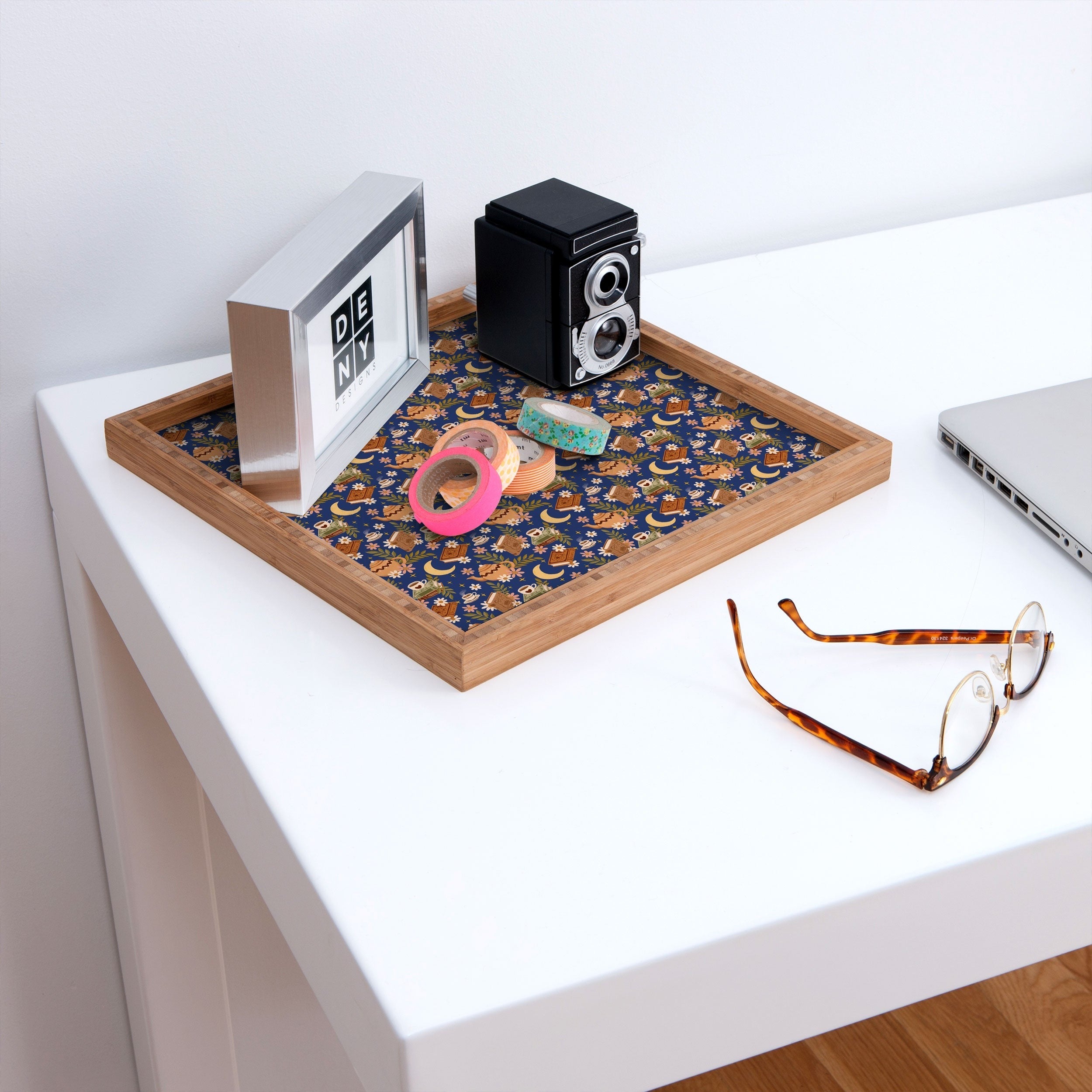 Avenie Moonlit Reading Nook II Square Tray