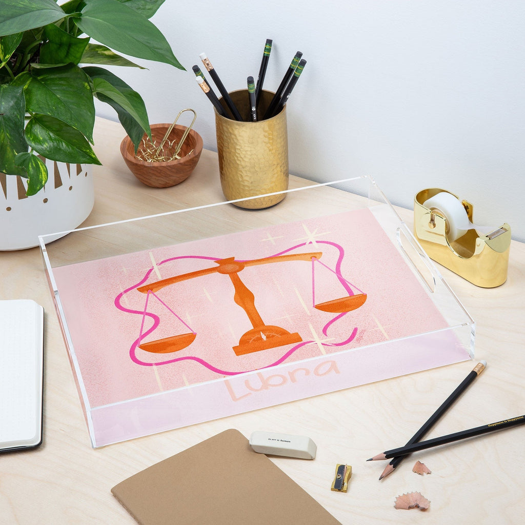 Little Om Zodiac Signs Libra Acrylic Tray
