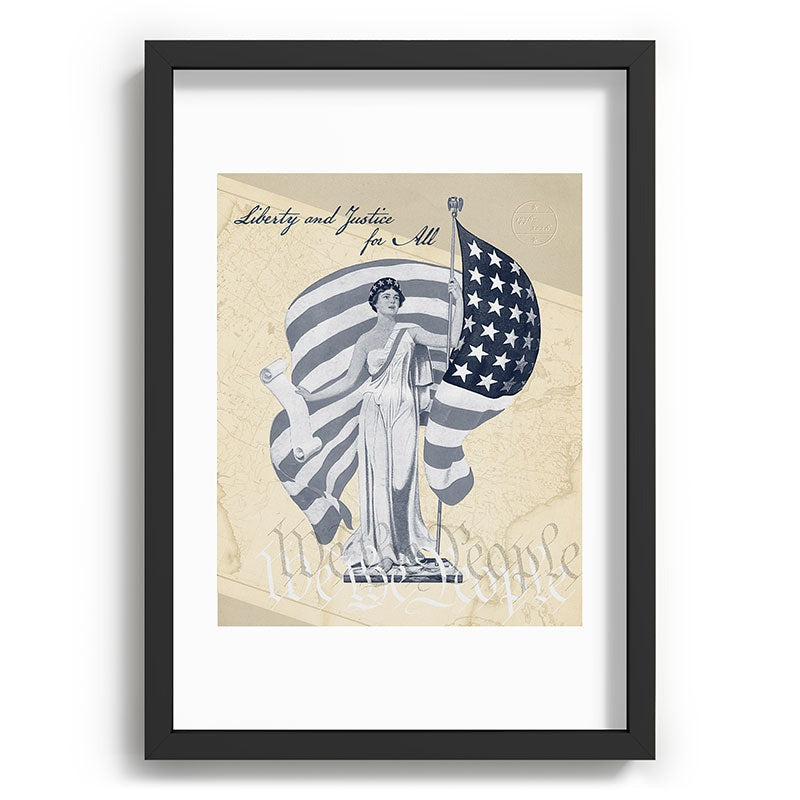 DENY Designs Liberty and Justice Woman Recessed Framing Rectangle