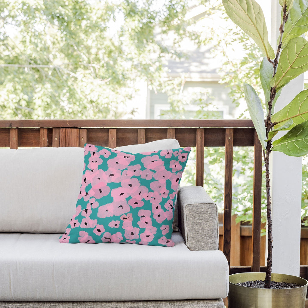 Garima Dhawan hydrangea 14 Outdoor Throw Pillow