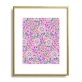 Pimlada Phuapradit Ditsy Purple Floral Half Drop Metal Framed Art Print