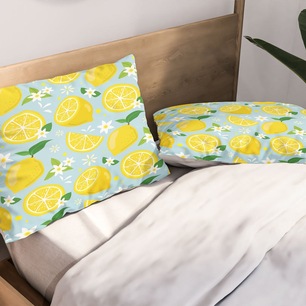 Design by Spark Lemony Fresh Florals Pillow Shams