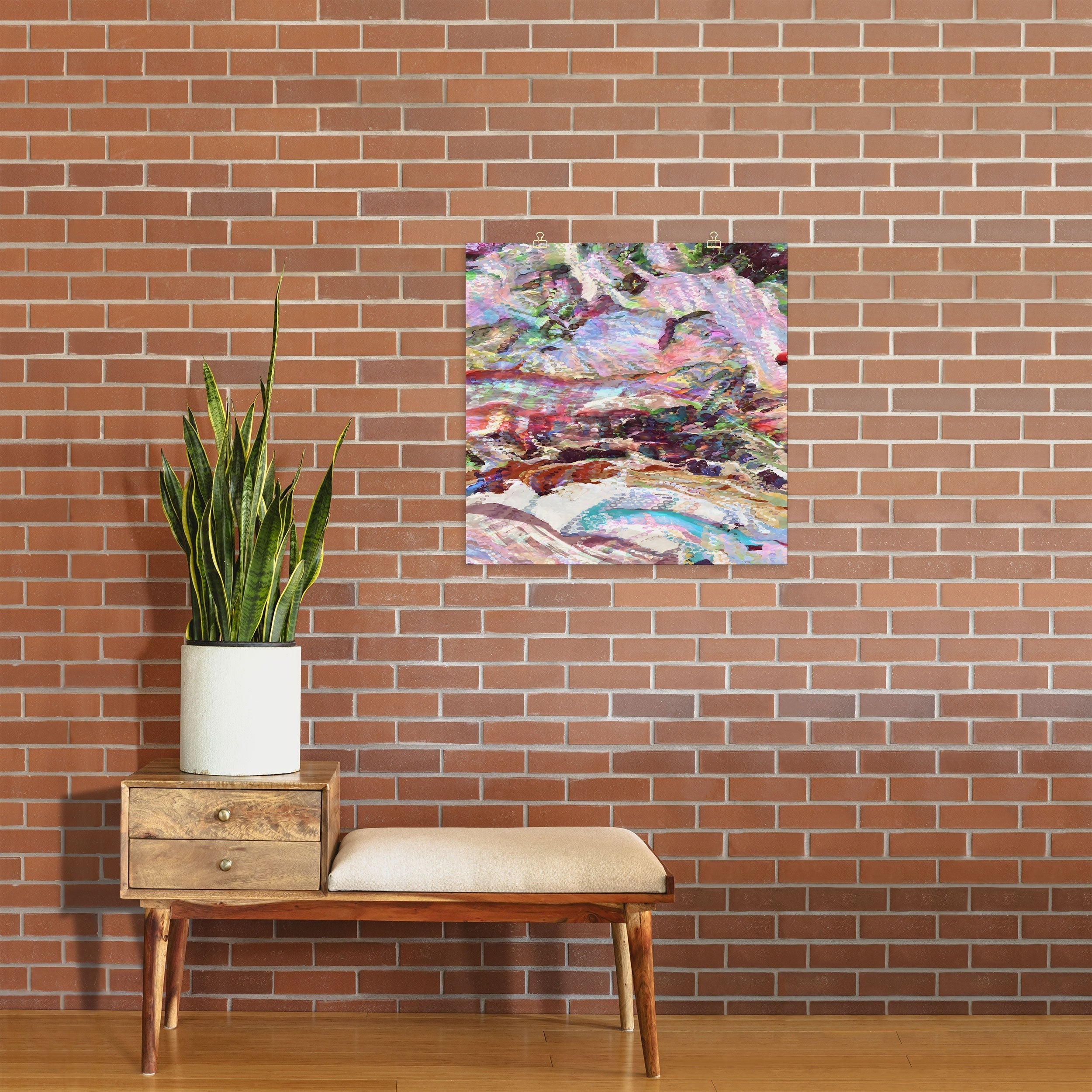 83 Oranges Sequin Haze Art Print