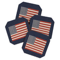DENY Designs Gingham Flag Coaster Set