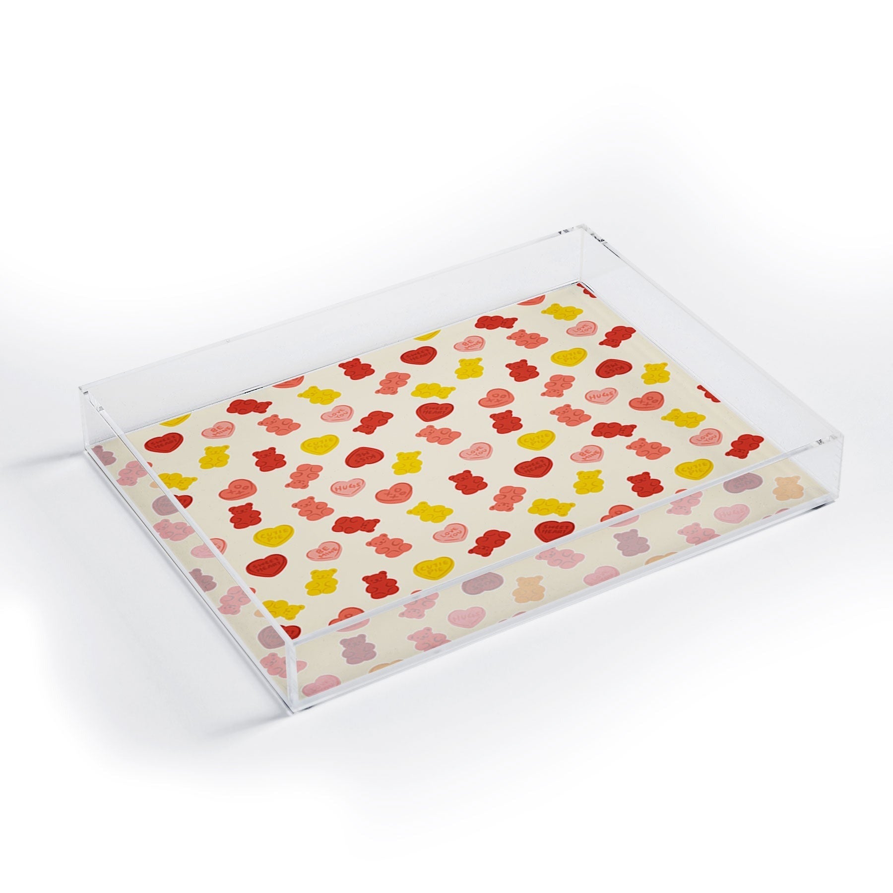 Design by Spark Gummy Bears and Candy Hearts Valentines Acrylic Tray