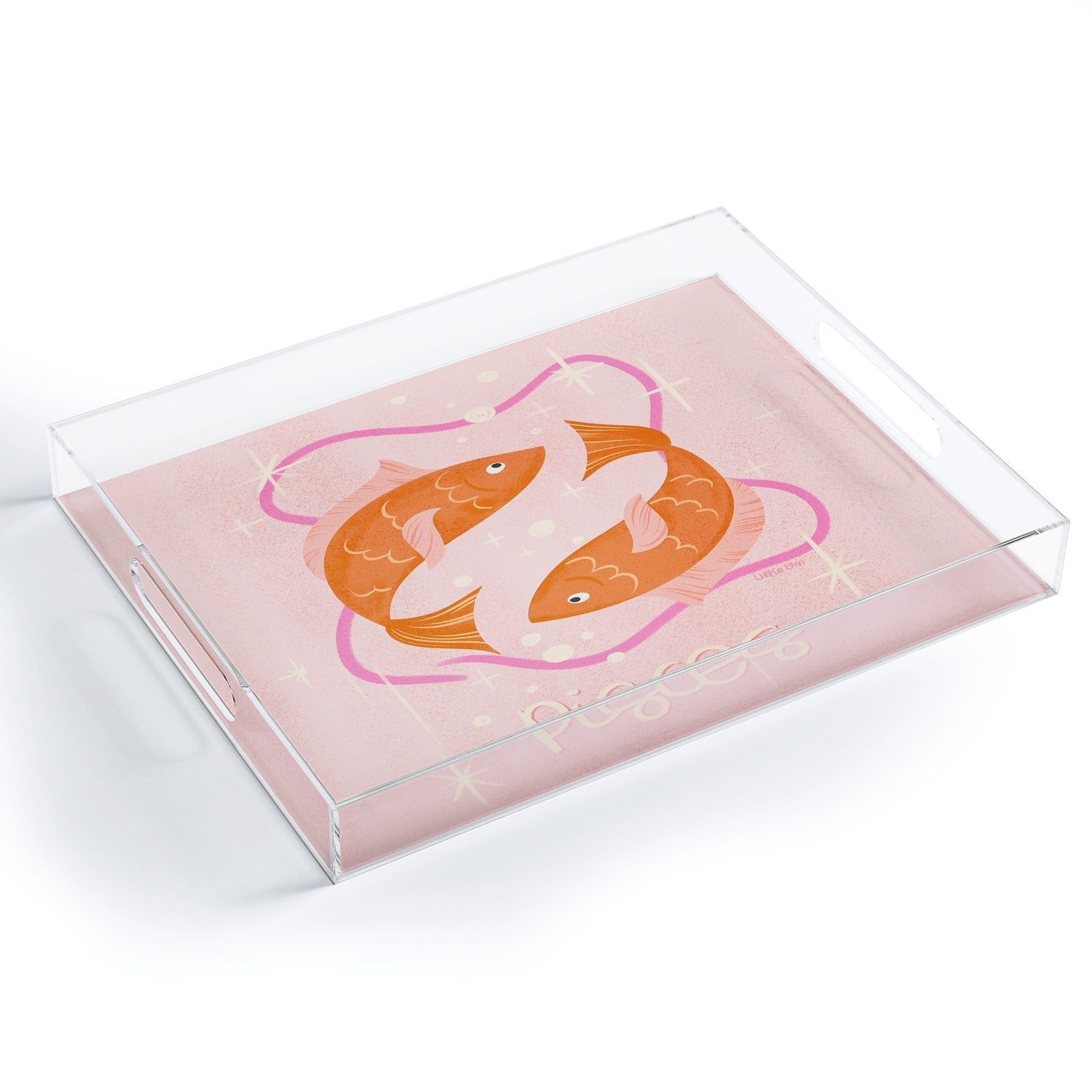 Little Om Zodiac Sign Pisces Acrylic Tray
