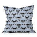 Design by Spark Black Striped Bows Outdoor Throw Pillow