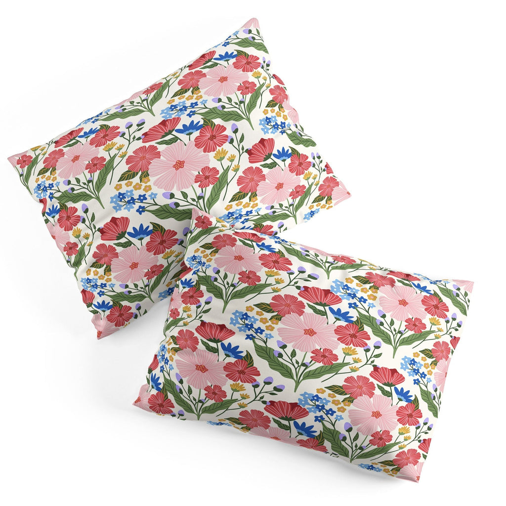 Design by Spark Wild Bloom Flowers Pillow Shams